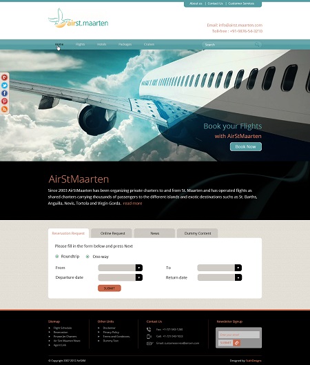 AirSXM Homepage Design Mockup